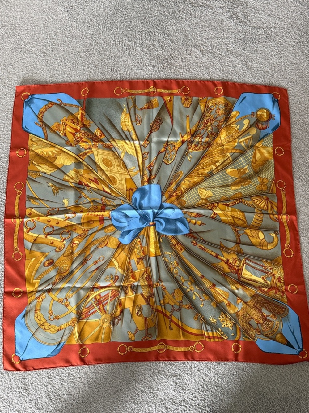 Hermes Soleil de Soie Silk Scarf 90 cm